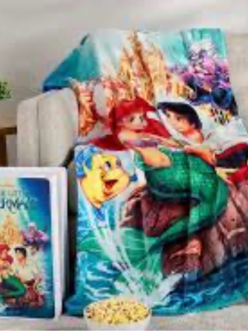 Little Mermaid blanket in VHS box